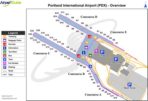 Pdx Airport Terminal Map - Tourist Map Of English