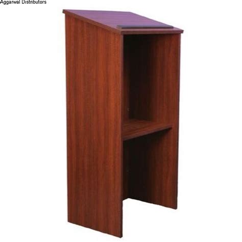 Wooden Simple Podium Lecture Stand (Dark colour) | HORECA247