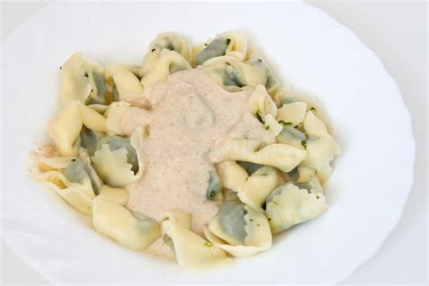 Pansotti with walnut sauce stock image. Image of fresh - 9117245