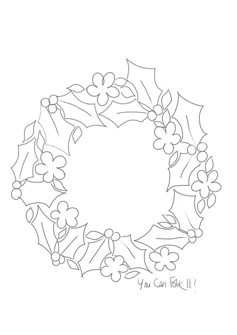 Holly wreath pattern | Holly wreath, Pattern, Wreath designs