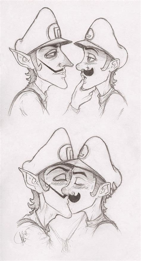 Waluigi x Luigi - Kiss by Elusive-Angel on DeviantArt