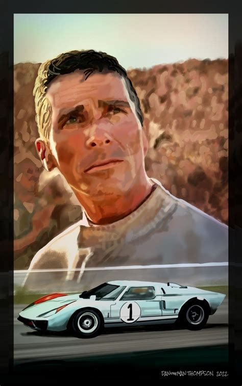 #DANtheMAN607 illustration • Christian Bale as Ken Miles, Ford GT40 MK ...