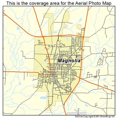 Aerial Photography Map of Magnolia, AR Arkansas