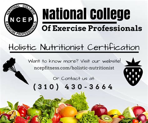 The NCEP Holistic Nutritionist Certification course teaches the NCEP ...