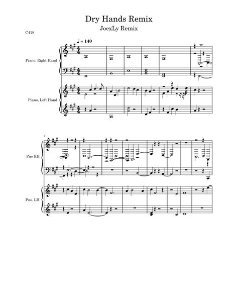 Dry Hands Sheet music for Piano (Solo) | Musescore.com