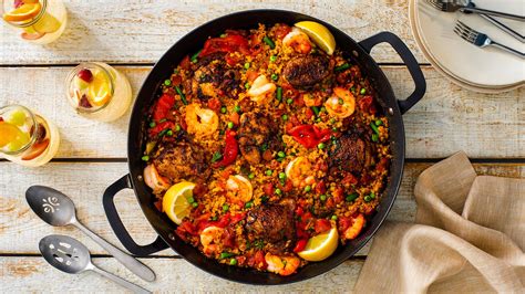 Grilled Paella with Chicken and Shrimp - Recipes | Goya Foods