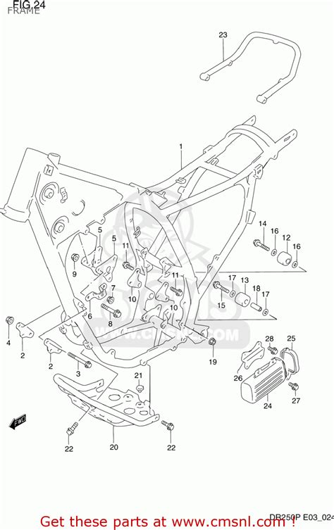 Suzuki DR250 1992 (N) USA (E03) FRAME - buy original FRAME spares online