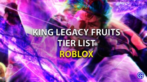 King Legacy Devil Fruit Tier List