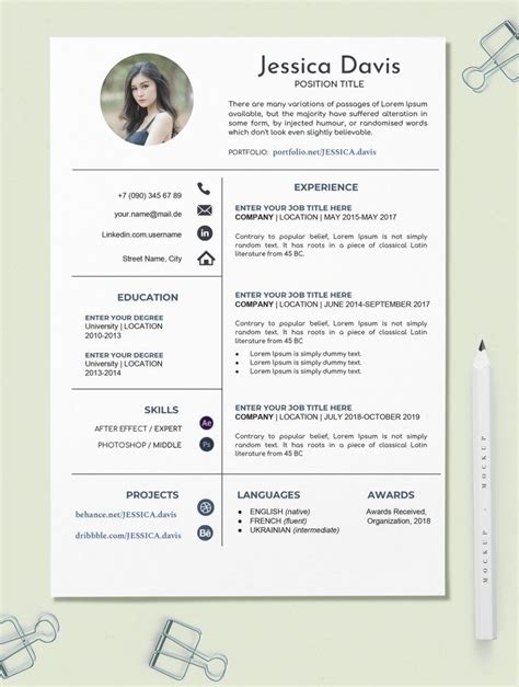 Free Creative Resume in Google Docs and Microsoft Word