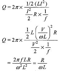 Quality Factor of Parallel RLC Circuit