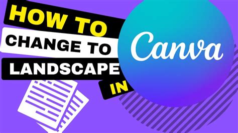 How to change to landscape in Canva - It's a simple process! - YouTube