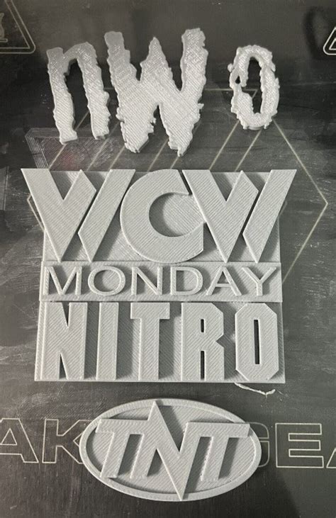 Wcw Monday Nitro Diorama Logo 3d Printed Custom Part Updated - Etsy