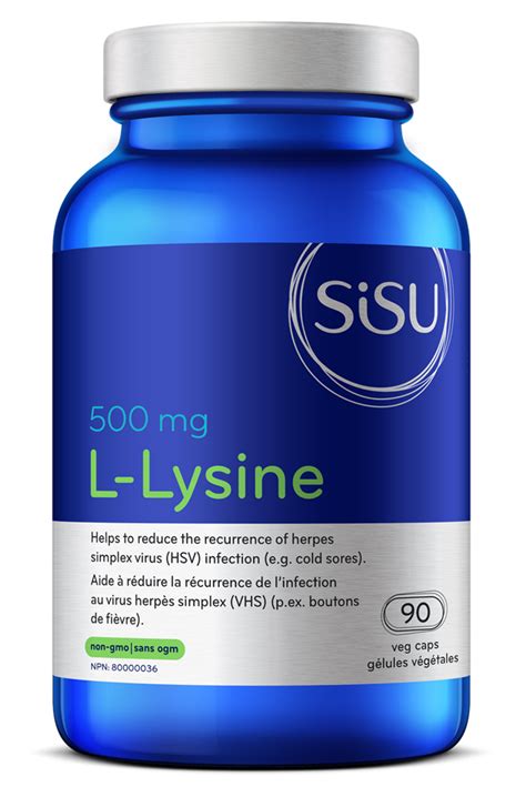 L-Lysine 500mg Capsules | Sisu Premium Supplements Canada