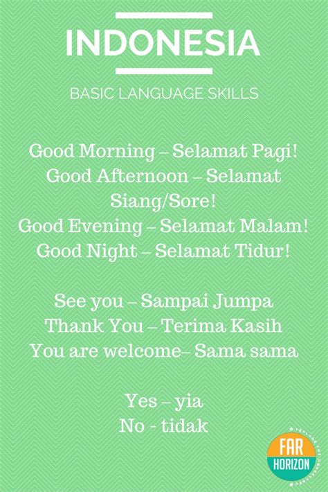 REBLOGGED - Bahasa Indonesia - Basic Indonesian Words. #indonesian # ...