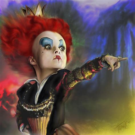 Red Queen Alice in Wonderland Mixed Media by Mark Tonelli - Pixels