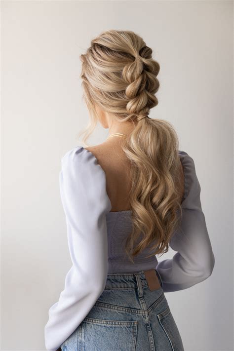 EASY BRAIDED PONYTAIL HAIRSTYLE SPRING 🌷 - Alex Gaboury