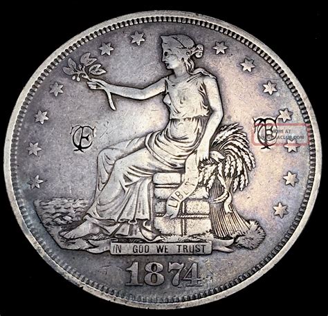 1874 Trade Dollar Silver Liberty $1 Rare U. S Coin