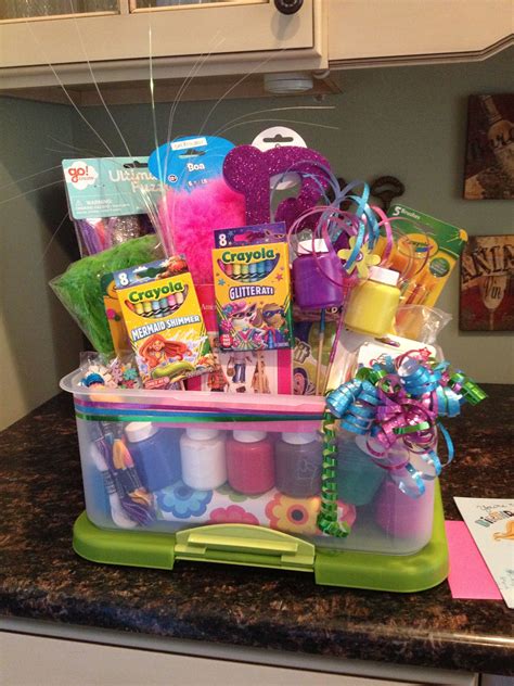 Arts and crafts birthday gift | Craft gift basket, Auction gift basket ...