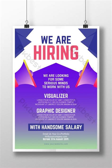 We are Hiring Job Recruitment Poster for Corporate Use | AI Free ...