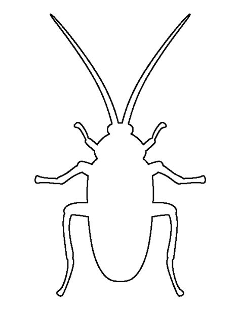 Cockroach pattern. Use the printable outline for crafts, creating ...