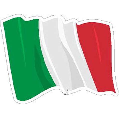 Italy Wavy Flag - Vinyl Sticker at Sticker Shoppe