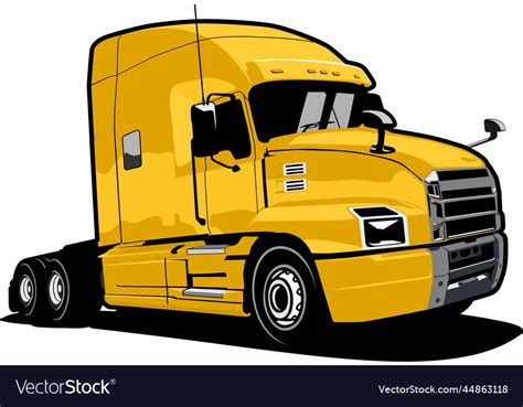 Semi truck logo design Royalty Free Vector Image