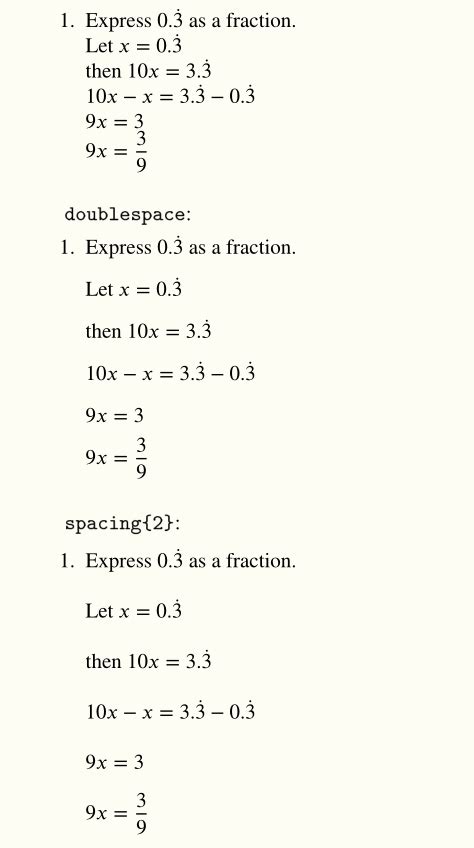 spacing - increase vertical space between lines - TeX - LaTeX Stack ...