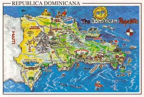 Large travel illustrated map of Dominican Republic | Dominican Republic ...