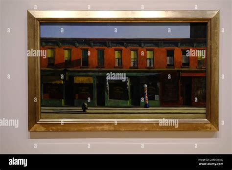 A closed up view of "Early Sunday Morning" 1930 by Edward Hopper ...