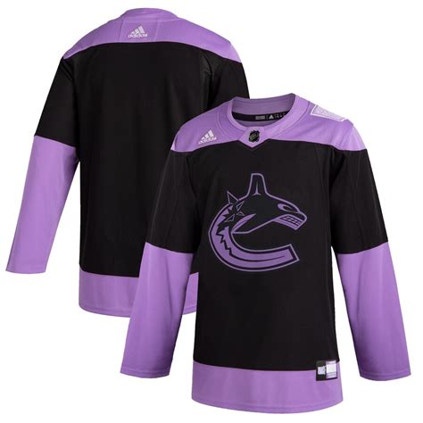 Men's Vancouver Canucks adidas Black 2020 Hockey Fights Cancer ...