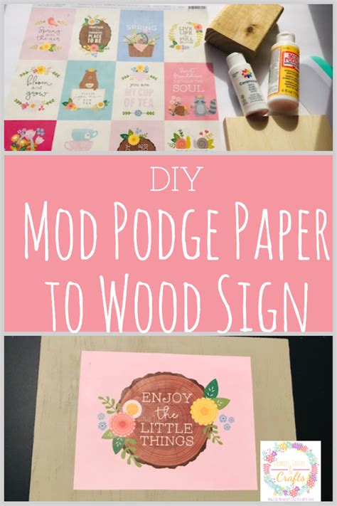 How to Mod Podge Paper to Wood - Cookies Coffee and Crafts