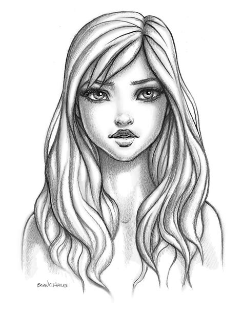 12+ Women Face Sketch Side | Girl face drawing, Female face drawing ...