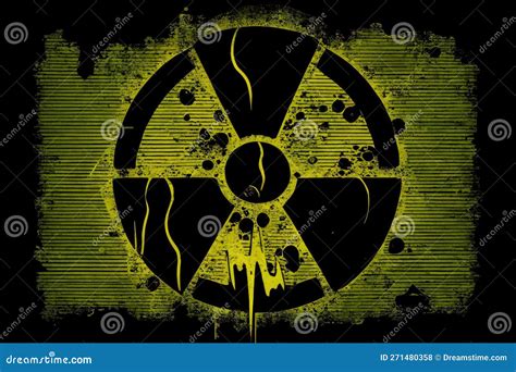 Radiation hazard sign stock illustration. Illustration of fission ...