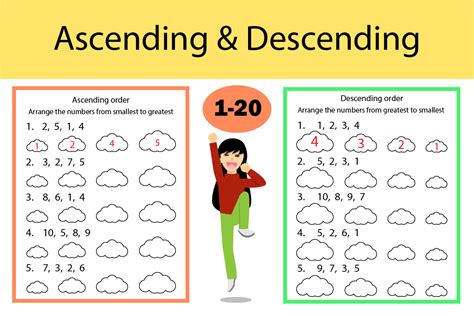 Ascending & Descending Order Graphic by littlebeeshop · Creative Fabrica