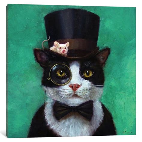 iCanvas 'Tuxedo Cat' by Lucia Heffernan Canvas Print | Tuxedo cat art ...