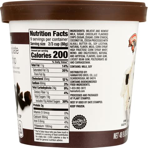 Hannaford Chocolate Chip Ice Cream (48 oz) Delivery or Pickup Near Me ...