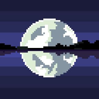 Moon Pixel Art Grid