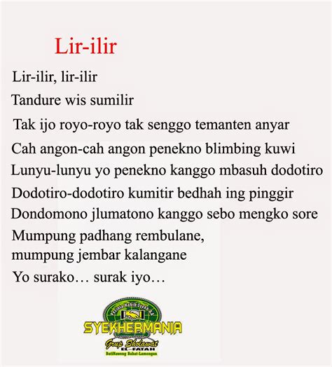 Lirik Sholawat Lir Ilir - Bumiayu ID