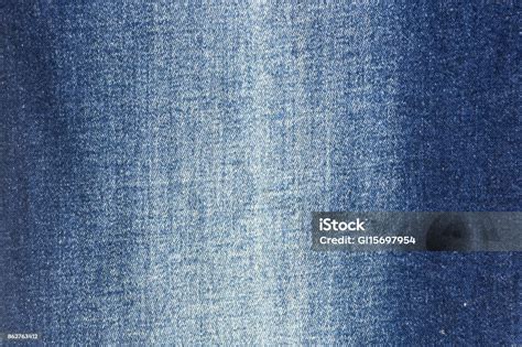 Blue Denim Fabric Texture Background Stock Photo - Download Image Now ...