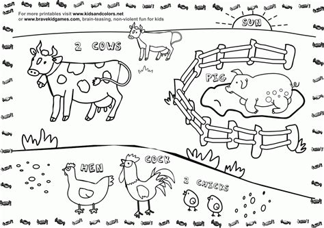 Farm Animals Coloring Page ~ Cute Printable Coloring Pages