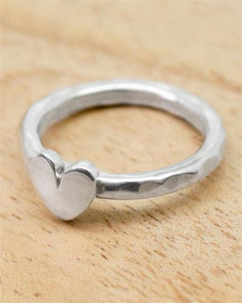 Handmade silver heart ring | Starboard Jewellery