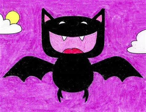 Easy How to Draw Vampire Bat Tutorial and Vampire Bat Coloring Page