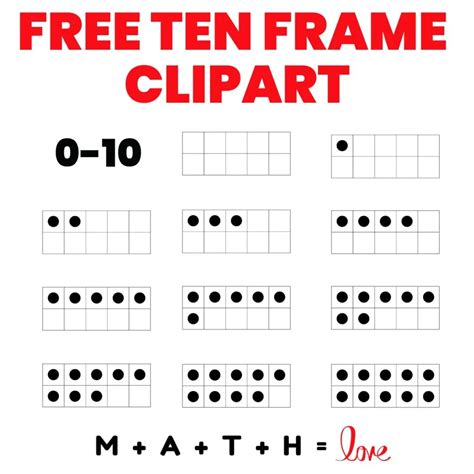 Free Ten Frame Clipart | Math = Love