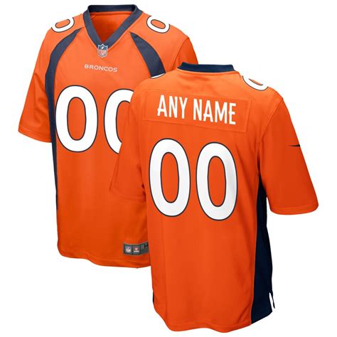 Men's Denver Broncos Nike Orange Custom Game Jersey