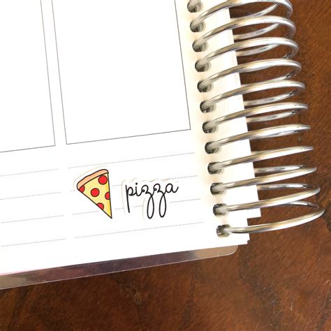 Pizza Love Stickers Pizza Quote Stickers Hand Drawn | Etsy