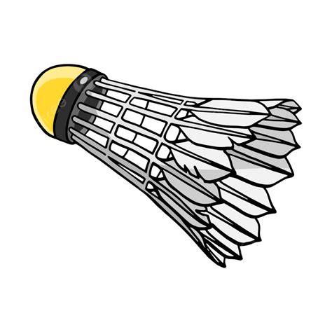 Vector Color Illustration Badminton Shuttlecock, Exercise, Drawn ...