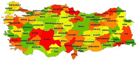 türkiye haritası şehirler ile ilgili görsel sonucu | Şehir haritası ...