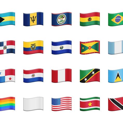 Vector Emoji Flags Americas