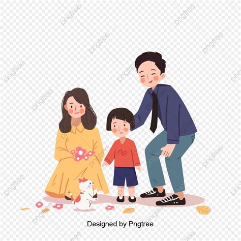 Family Of Three Clipart Hd PNG, A Cartoon Family Of Three Family Photos ...