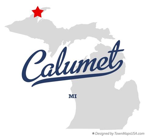 Map of Calumet, MI, Michigan